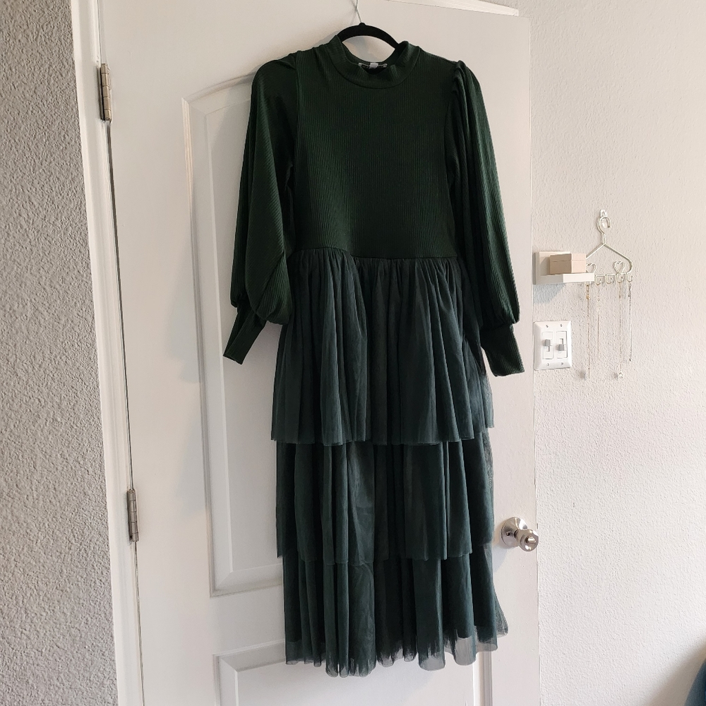 Ivy city co Cosette green midi dress